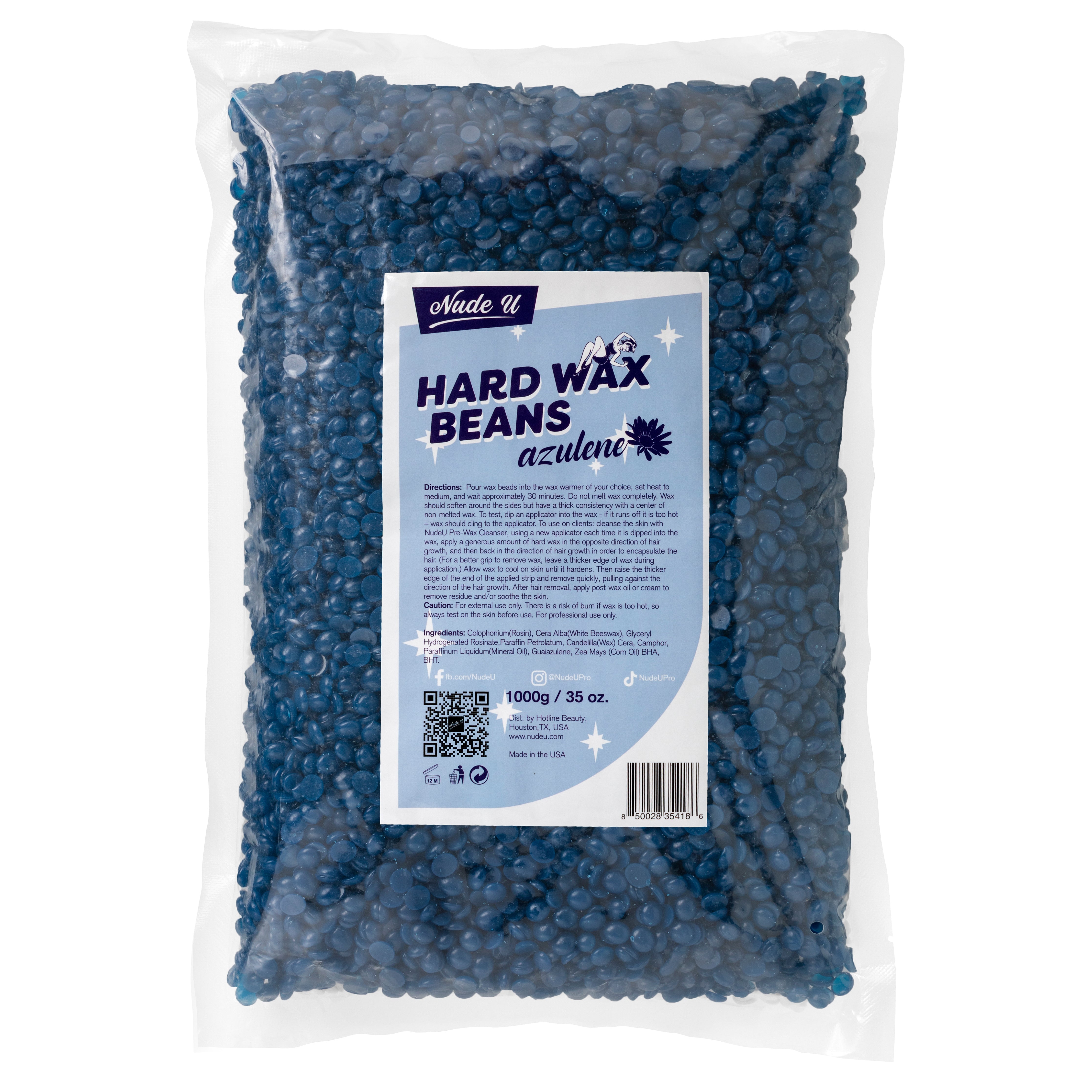 Azulene hard wax beans