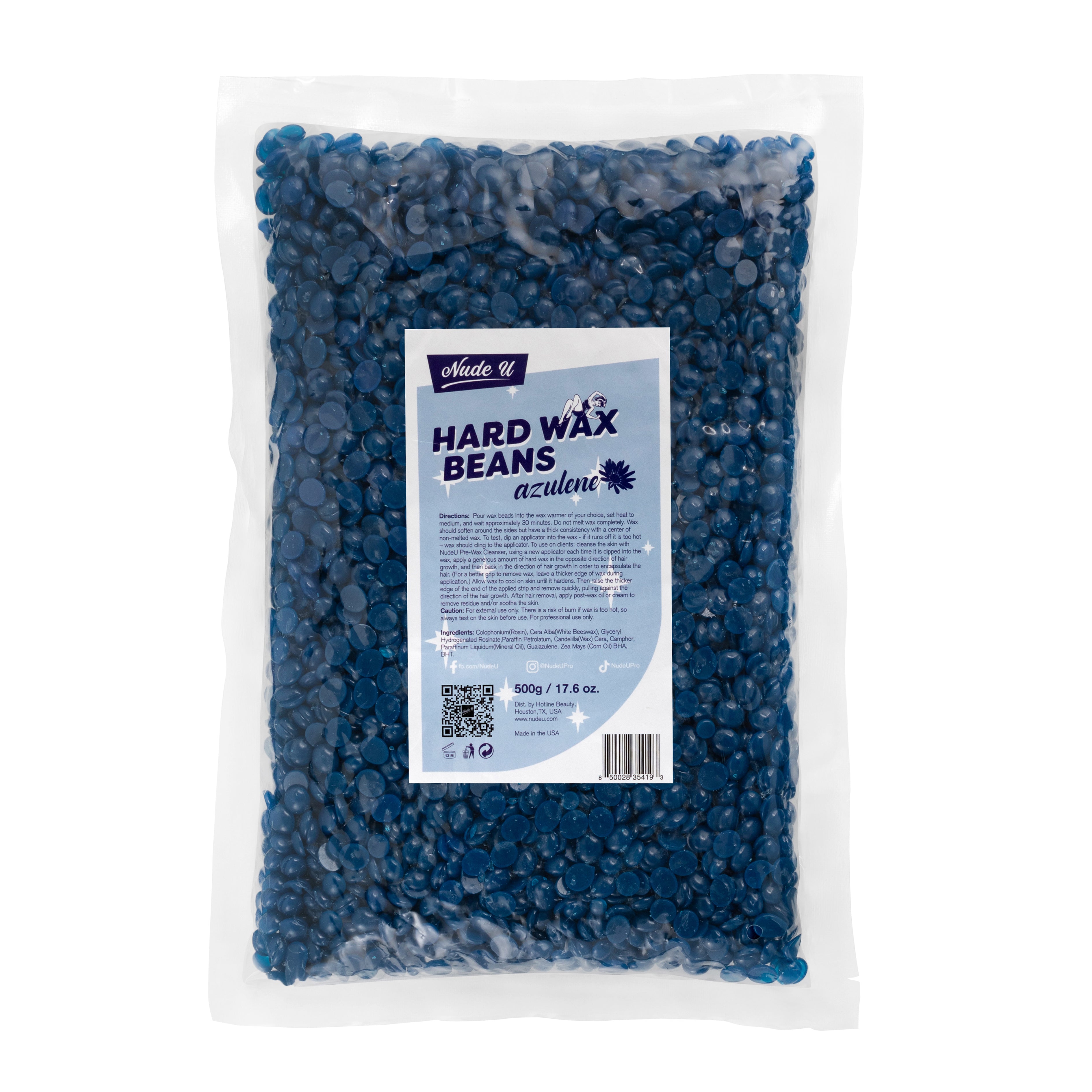 Azulene hard wax beans