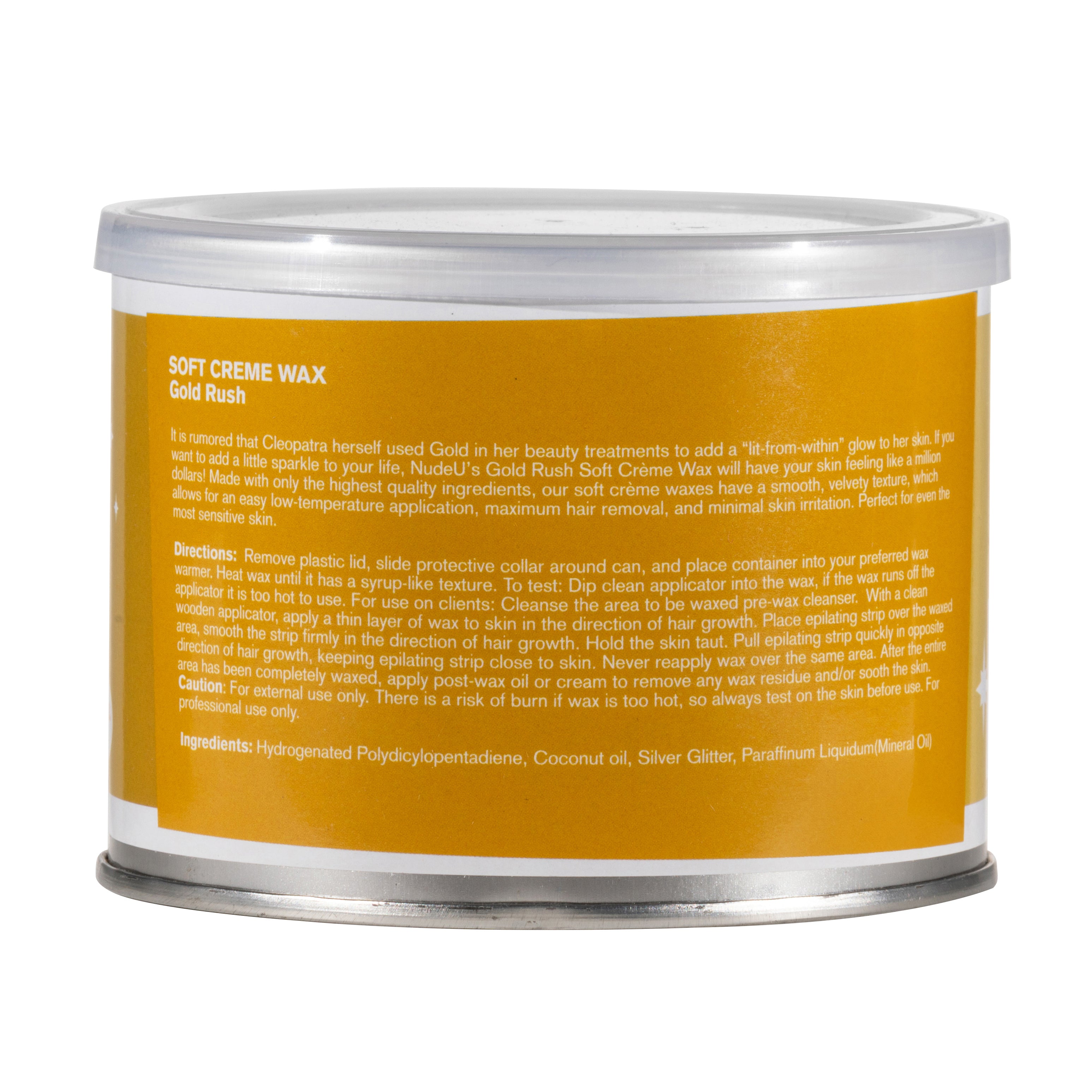 NudeU Gold Rush Soft Creme Wax - 400 g / 14.1 oz