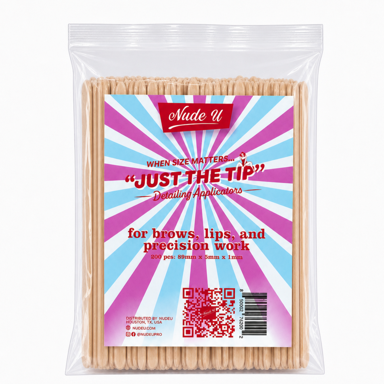 Main image of the NudeU "Just The Tip" Mini Detailing Wax Applicators