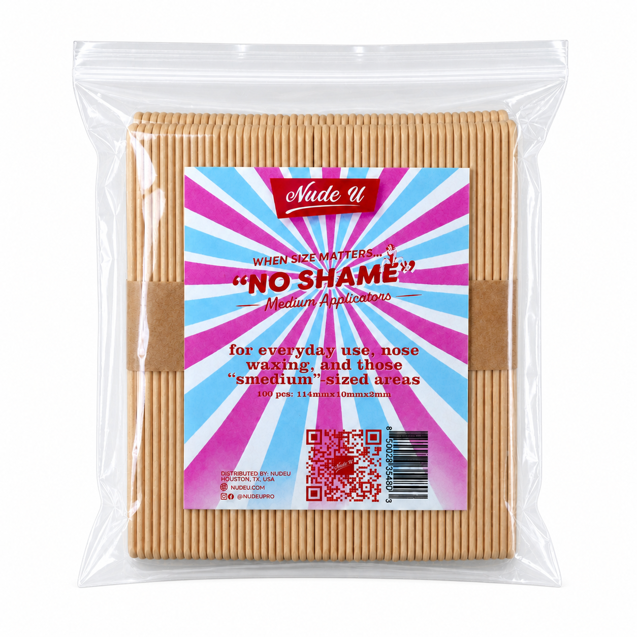 Main image of the NudeU "No Shame" Medium Wax Applicators
