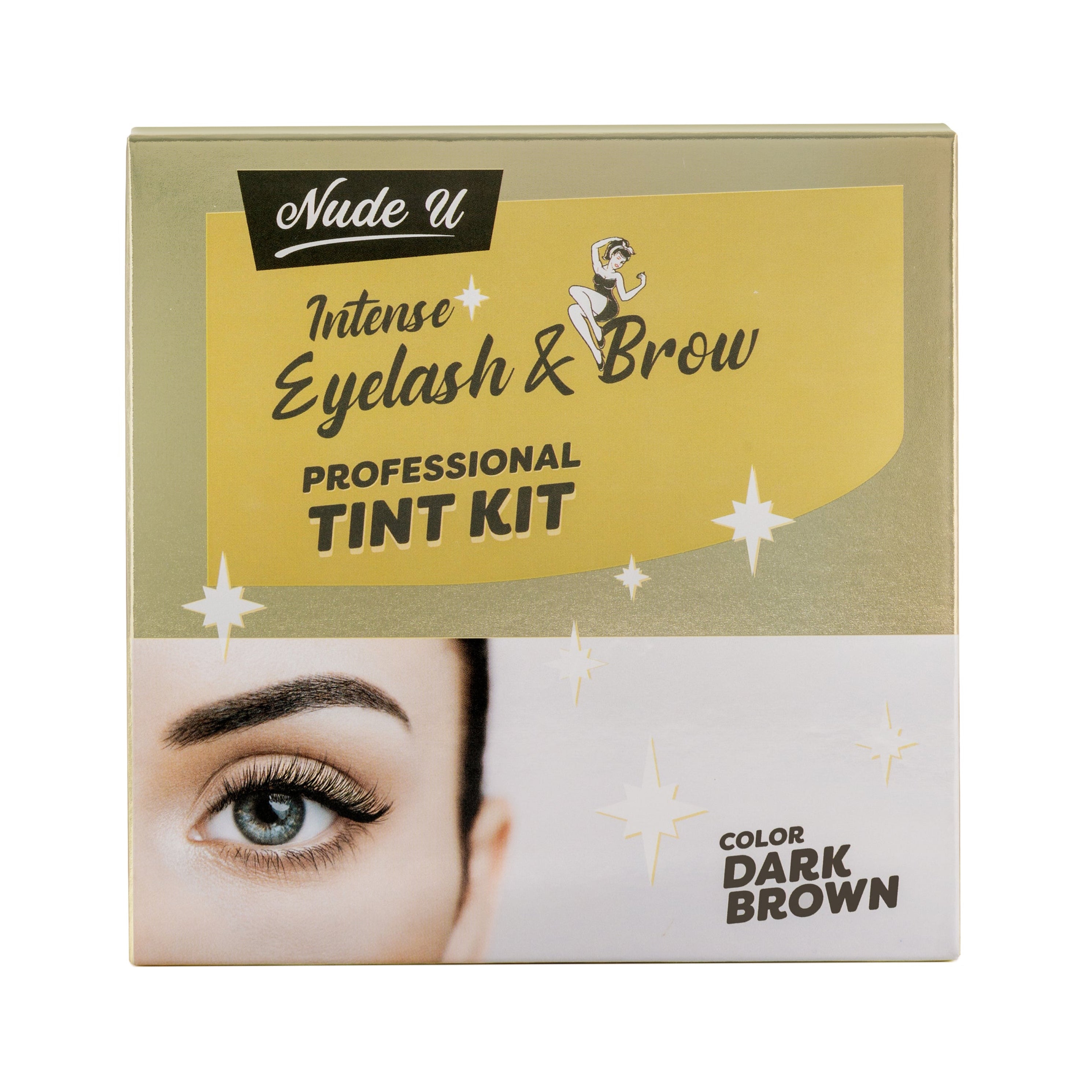 Intense eyelash & brow dark brown color