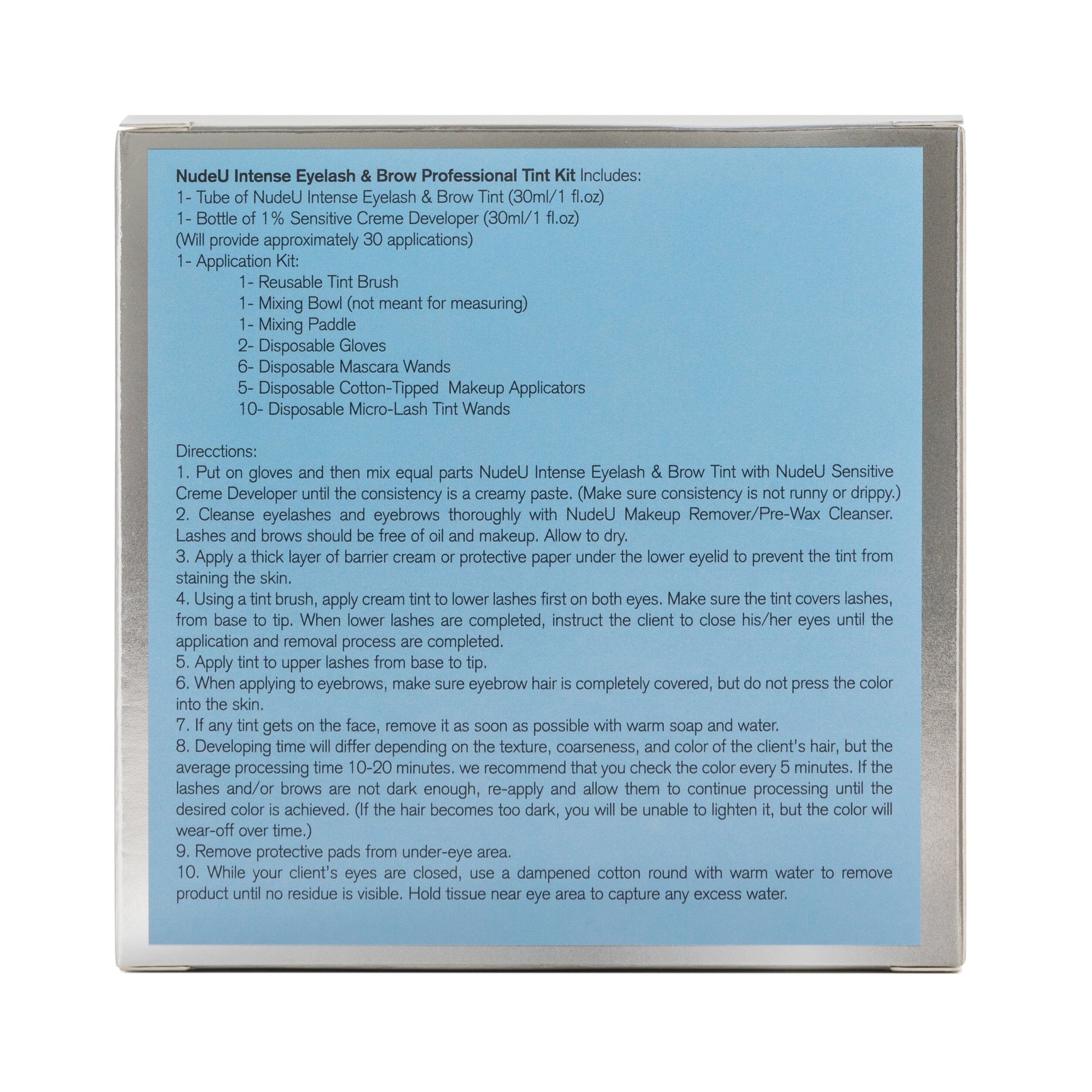 Intense eyelash & brow light brown color instructions 