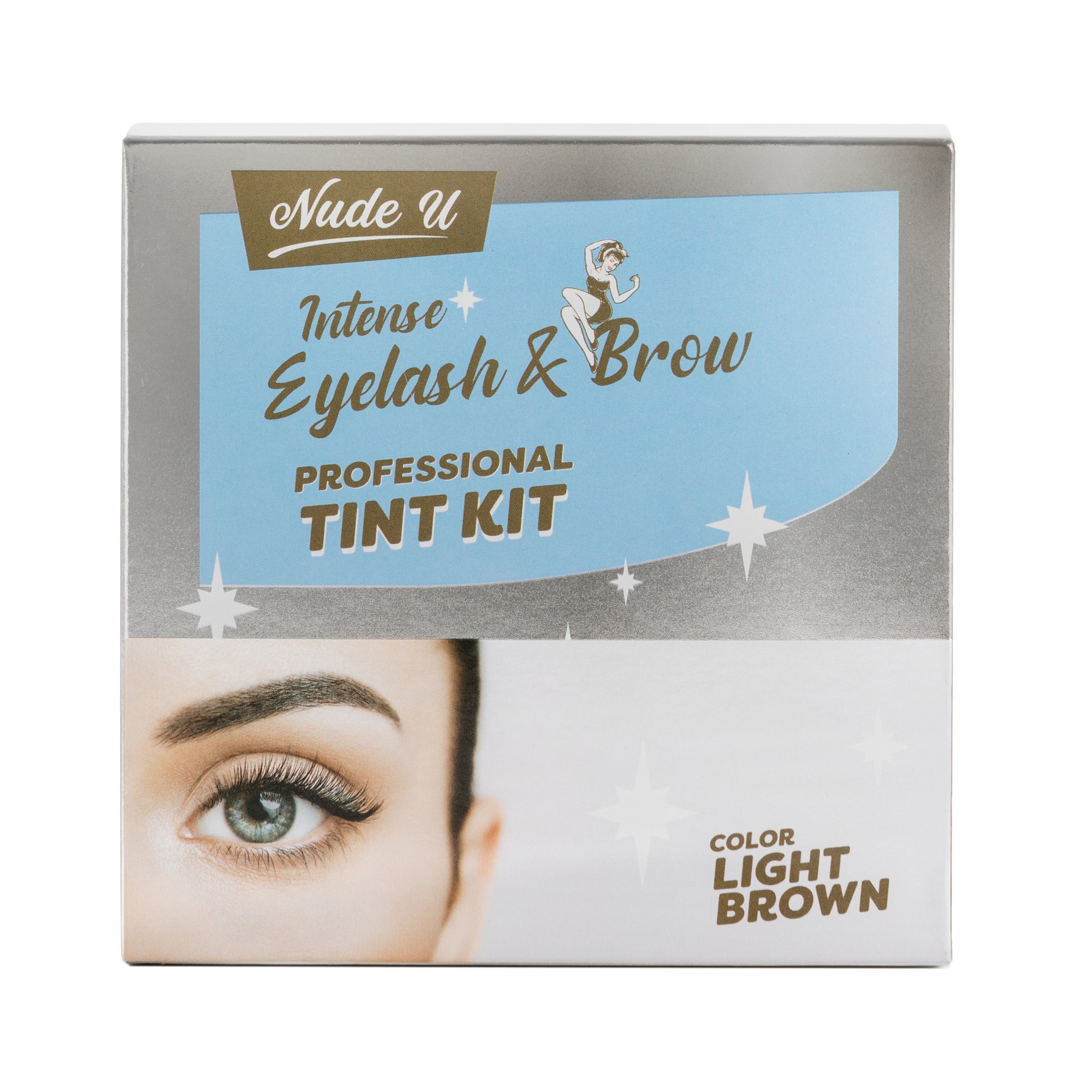 Intense eyelash & brow light brown color