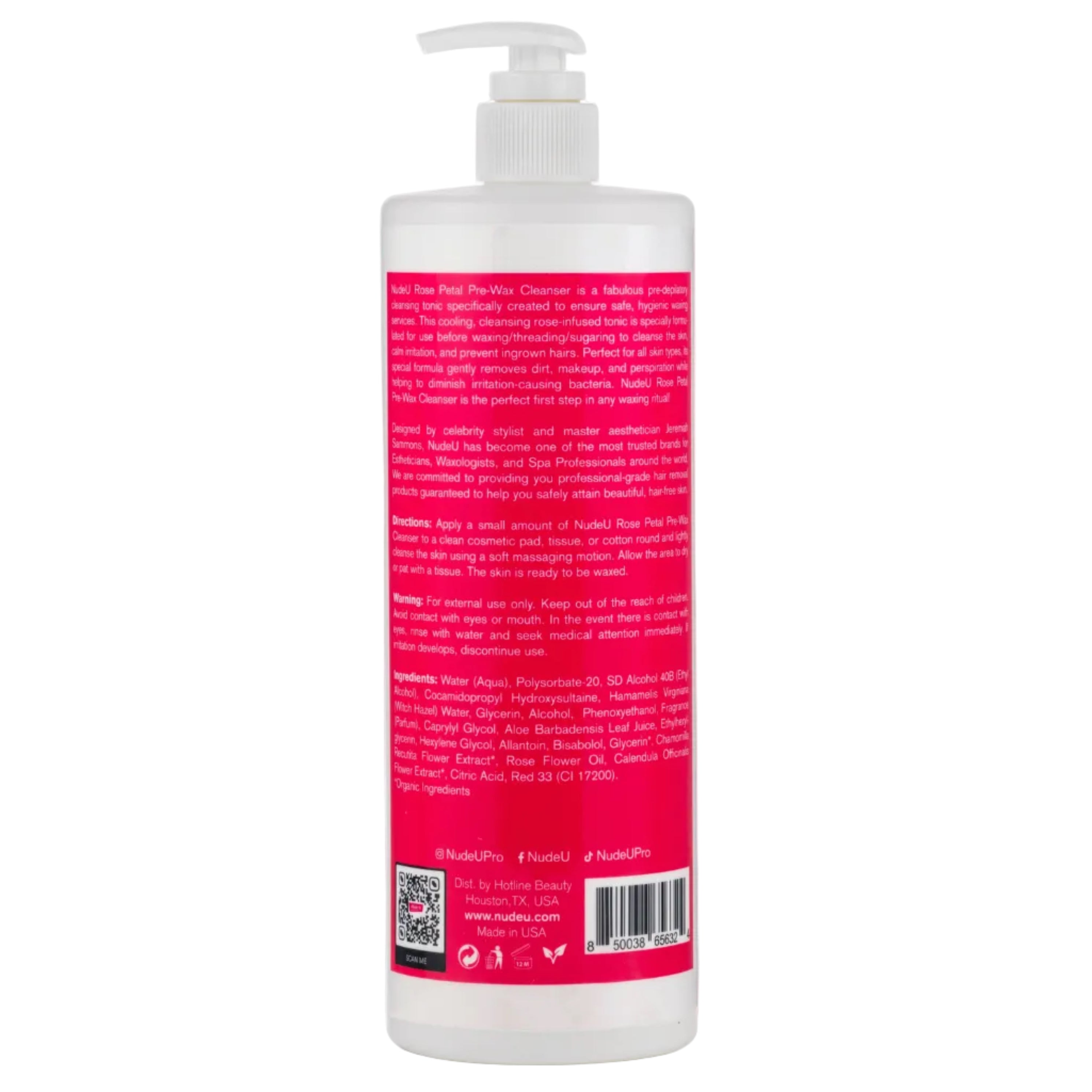  Rose Petal Pre-Wax Cleanser 1L instructions