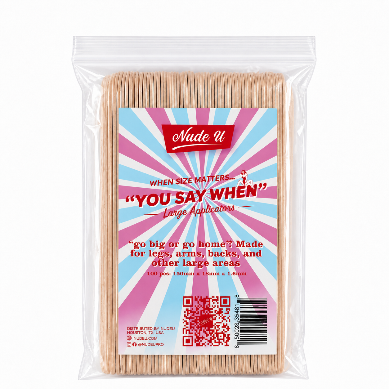 Main image of the NudeU "You Say When" Large Wax Applicators